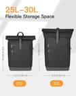 Balo Đeo Vai inateck Roll Top Waterproof Backpack Cho Laptop BP01003 7