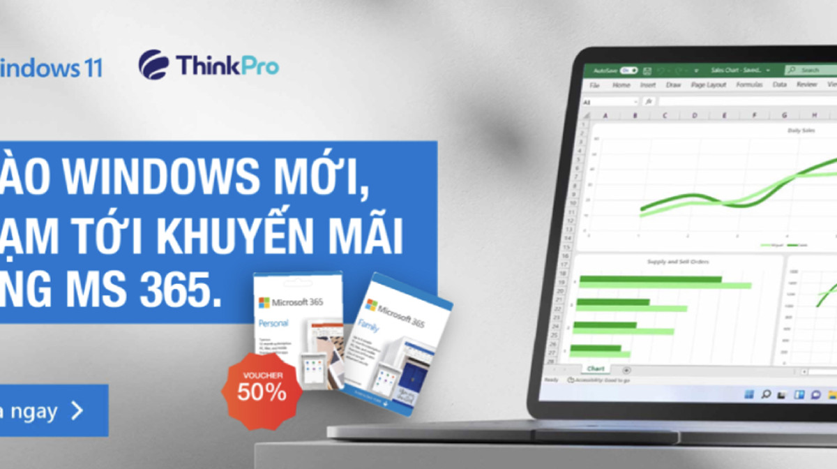 Khuyến mãi Khủng với Microsoft 365 - 24K/tháng nhận ngay 1TB OneDrive và trọn bộ Office cao cấp