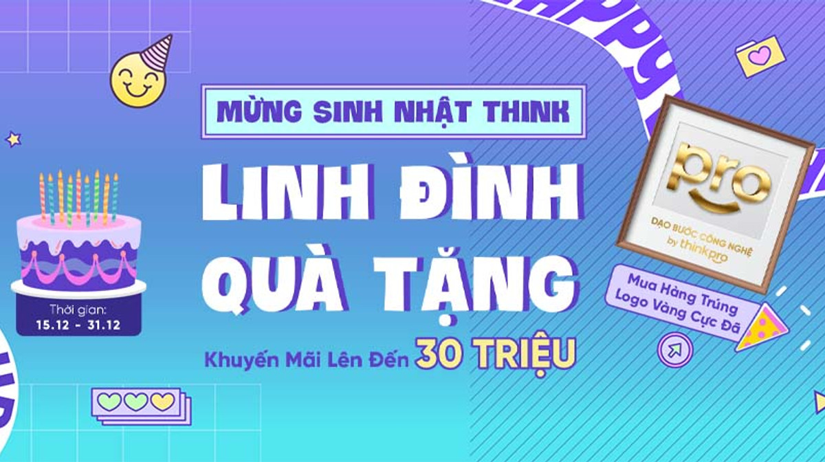 “Mừng Sinh Nhật Think - Linh Đình Quà Tặng”, Cơ Hội Trúng Logo ThinkPro Bằng Vàng Cực Đã