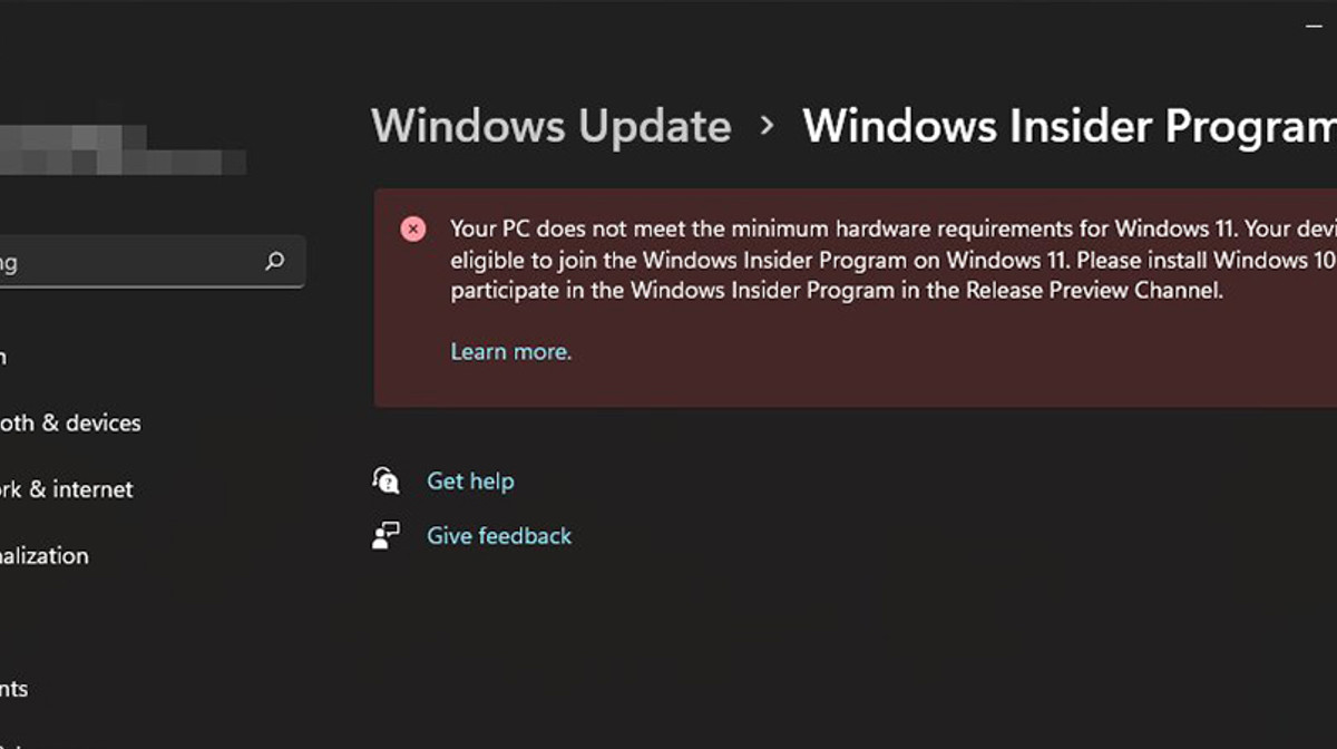 Microsoft bắt đầu ngừng hỗ trợ Windows 11 Beta với phần cứng không đạt chuẩn