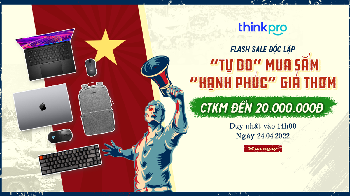 Tết độc lập, phụ kiện giảm sốc chỉ có tại ThinkPro