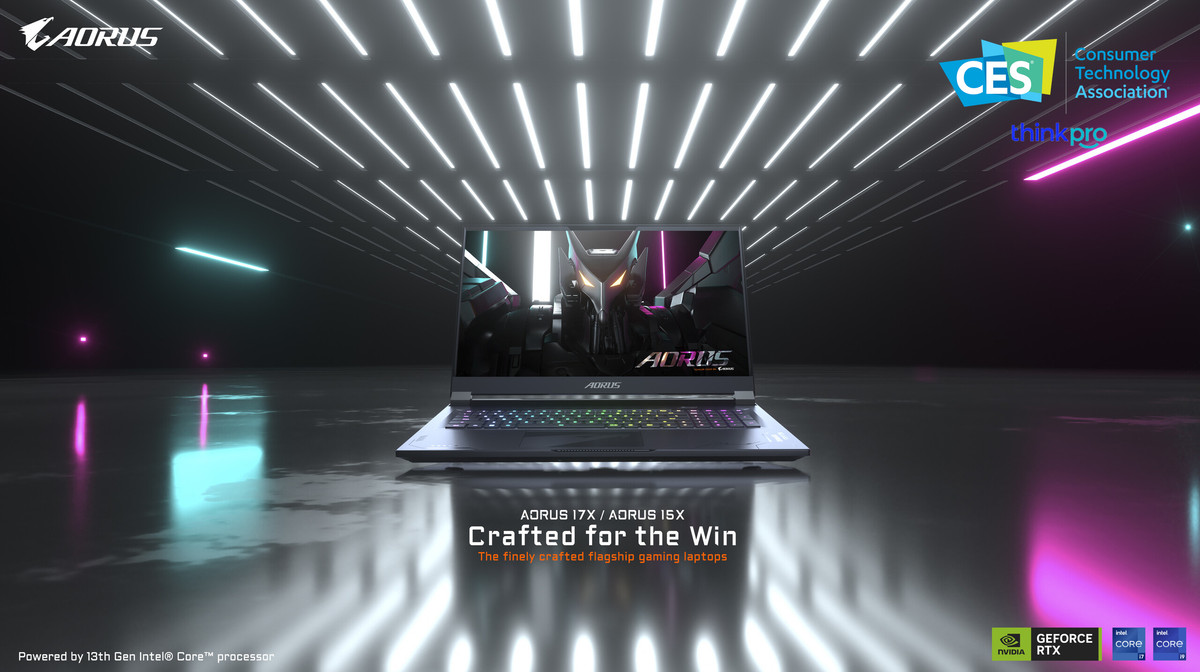 #CES2023 GIGABYTE trình làng thế hệ mới của series laptop gaming Aorus - Aorus 17X và 15X