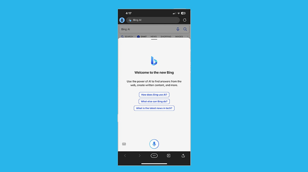 Microsoft đưa tính năng chat với AI của Bing lên smartphone