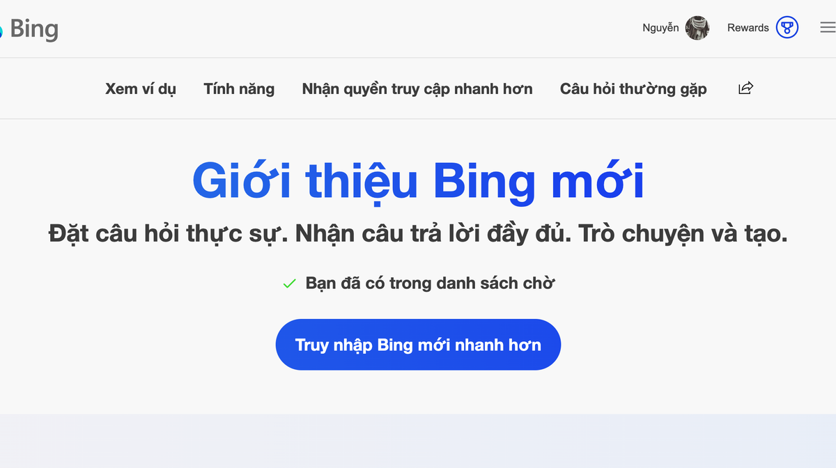 Hướng dẫn đăng ký trải nghiệm đầy đủ Bing mới của Microsoft
