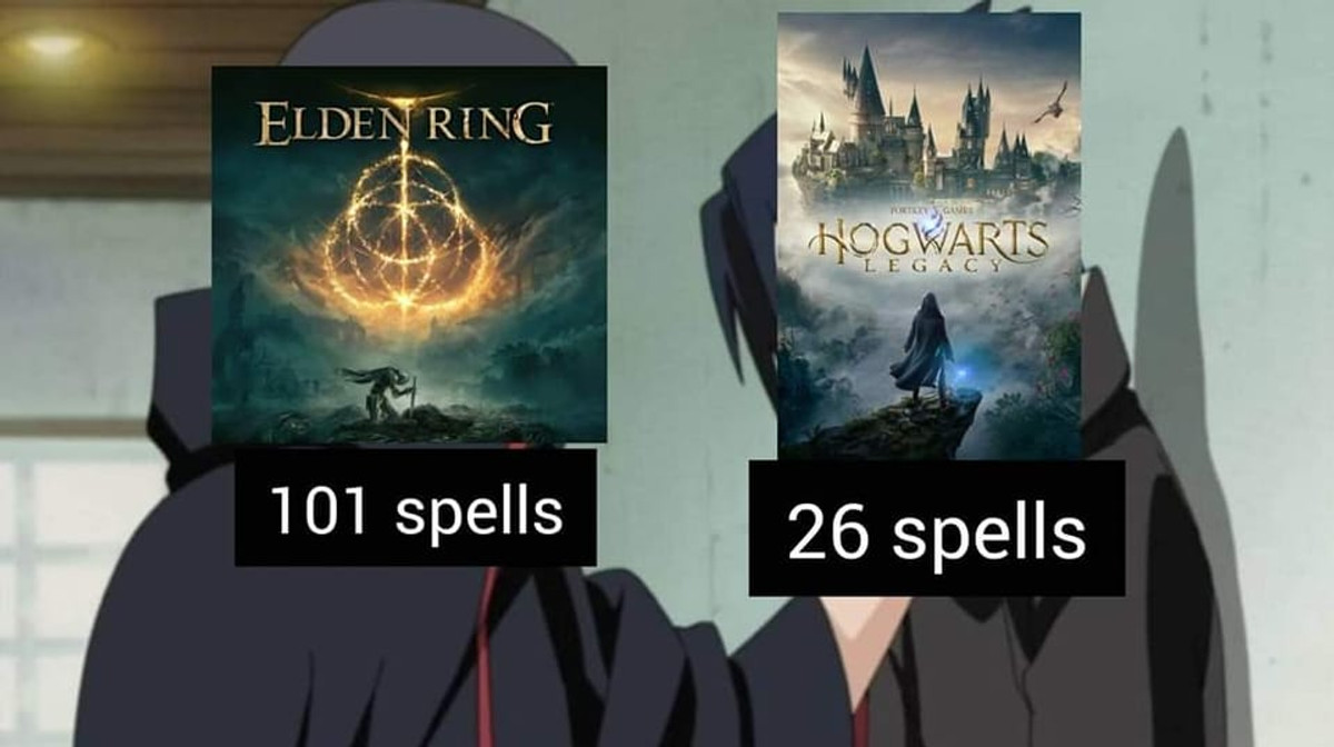 So sánh vui Hogwarts Legacy và Elden Ring: Khi phù thủy không tài phép bằng... chiến binh