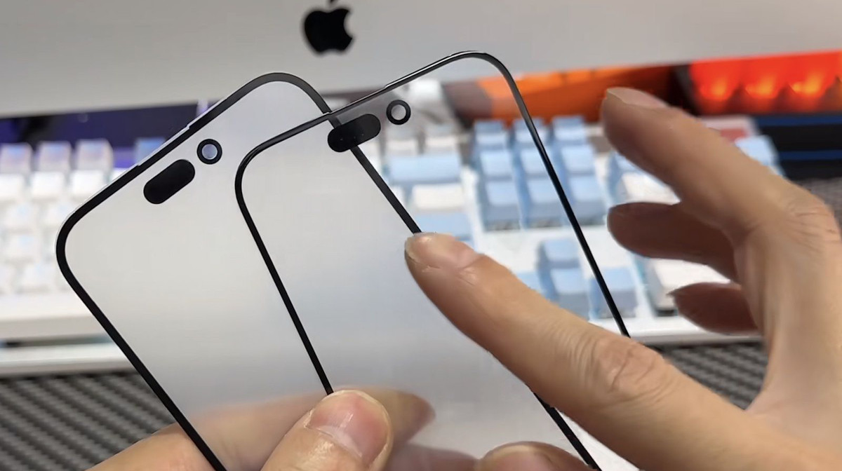 Lộ diện hình ảnh kính trước của iPhone 15: Viền siêu mỏng, bản thường có Dynamic Island