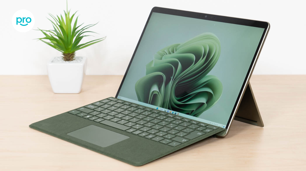 Ấn tượng Surface Pro 9 xanh rêu (Forest) đẹp mắt