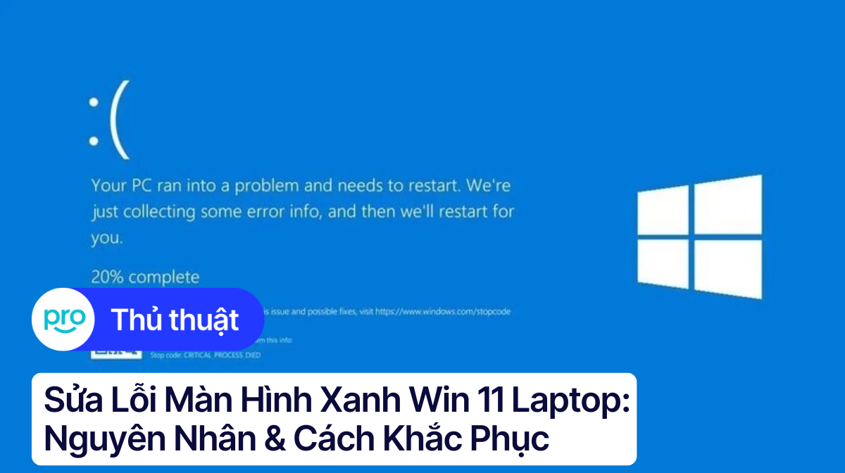 Sửa lỗi màn hình xanh Win 11 laptop: Nguyên nhân & Cách khắc phục