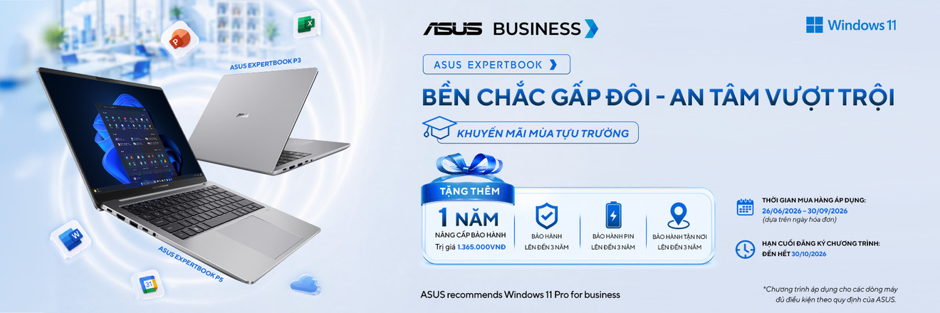 Asus Expertbook - An tâm vượt trội