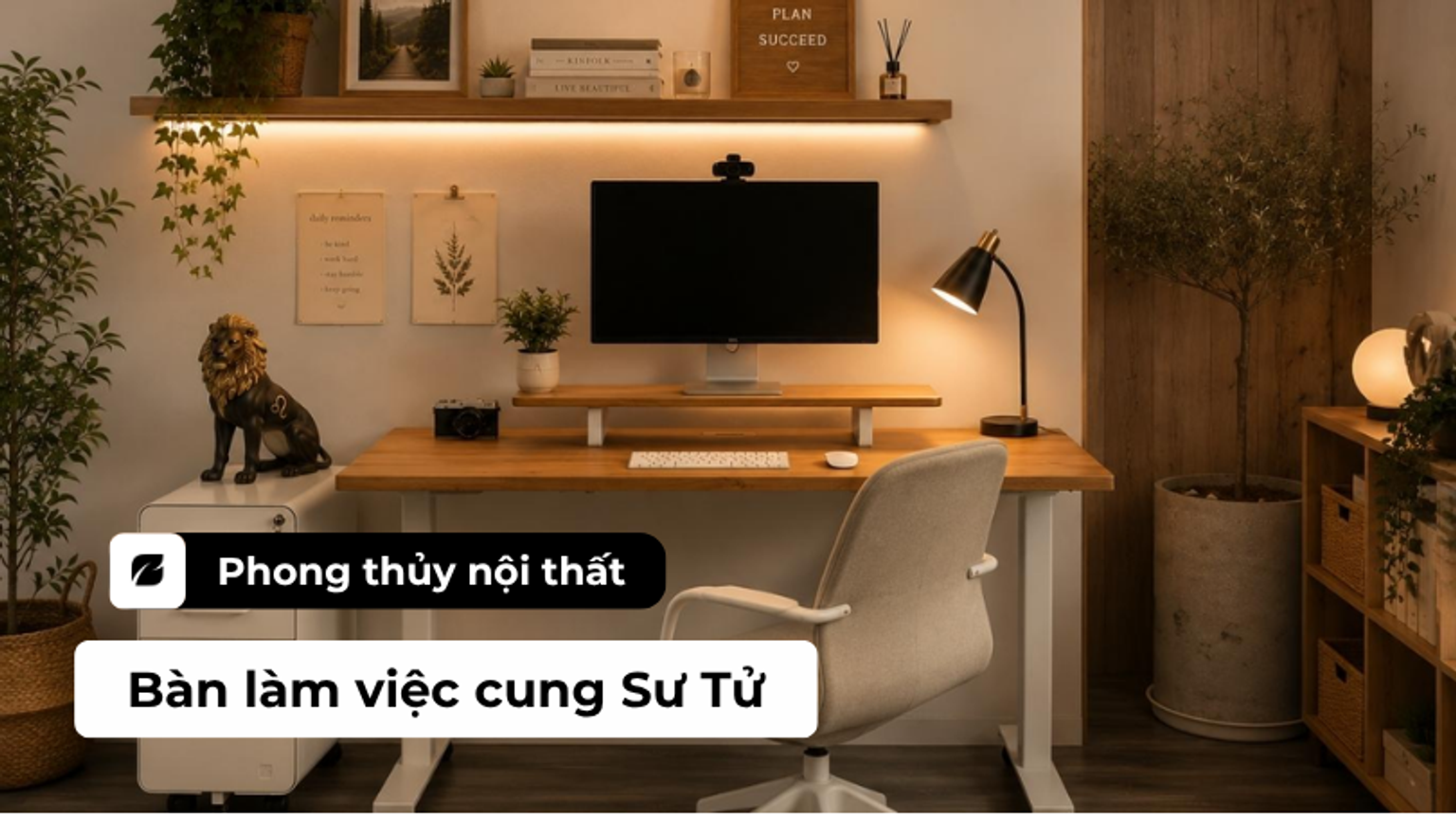 Bàn làm việc cung Sư Tử: Thiết kế thế nào để phát huy uy quyền và sáng tạo?