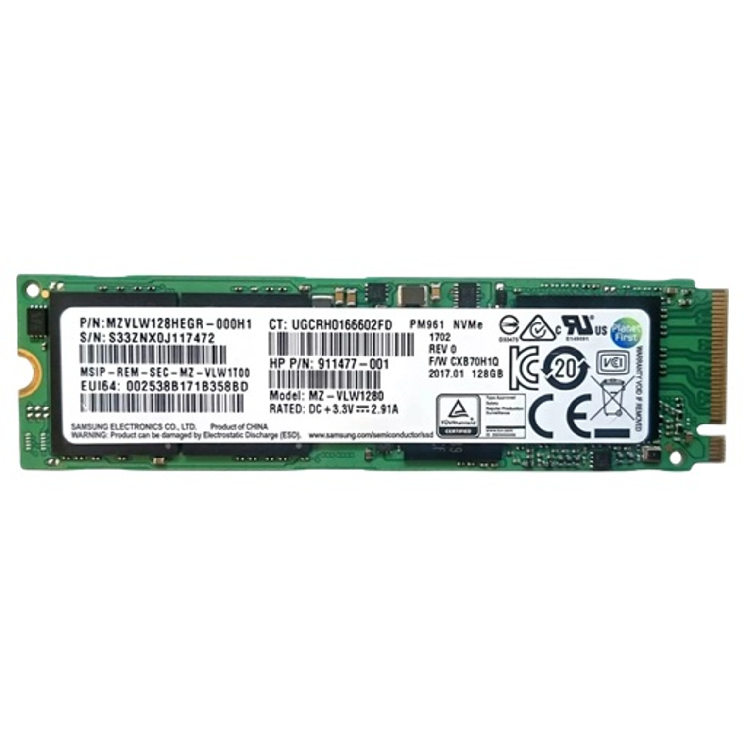 SSD Samsung 128GB NVME M2 2280