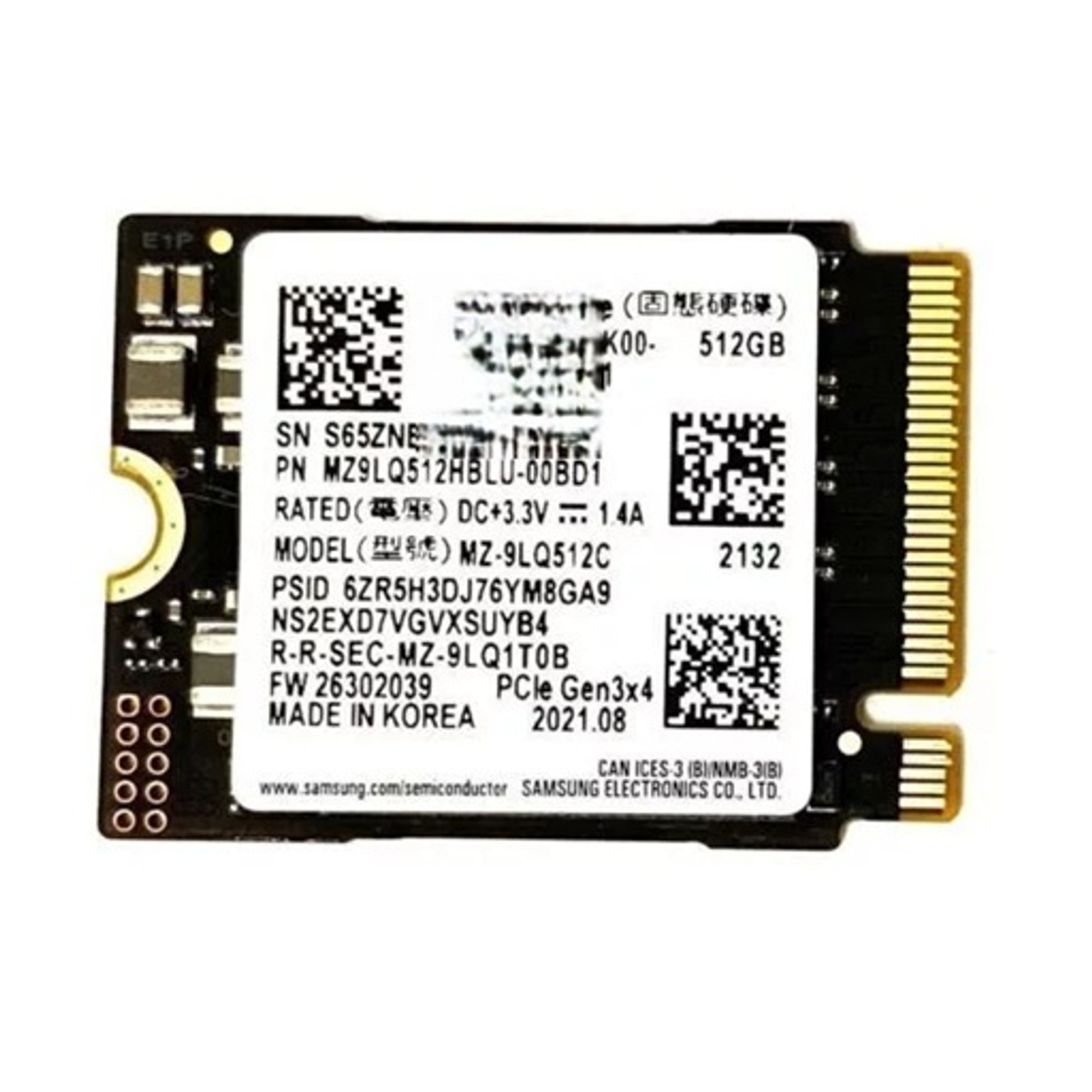 SSD Samsung PM991A 1TB PCIe Gen 3 x4 NVME M2 2230