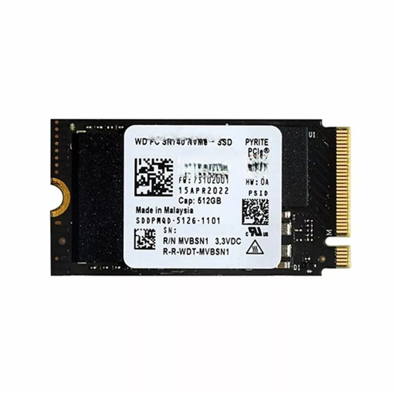 SSD WD 256GB NVME M2 2242