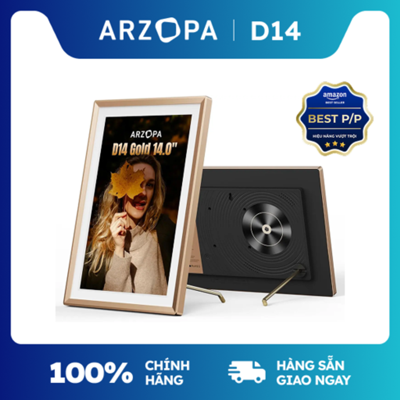 Khung ảnh kỹ thuật số ARZOPA D14 WiFi 14"
