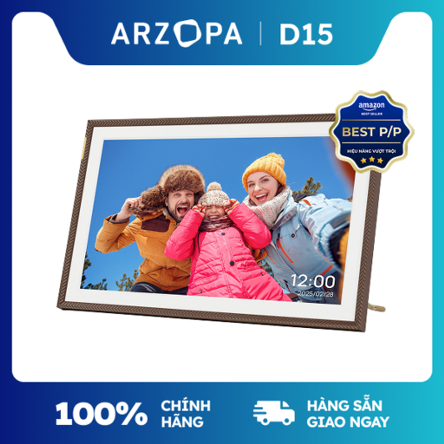 Khung ảnh kỹ thuật số ARZOPA D15 WiFi 15.6"