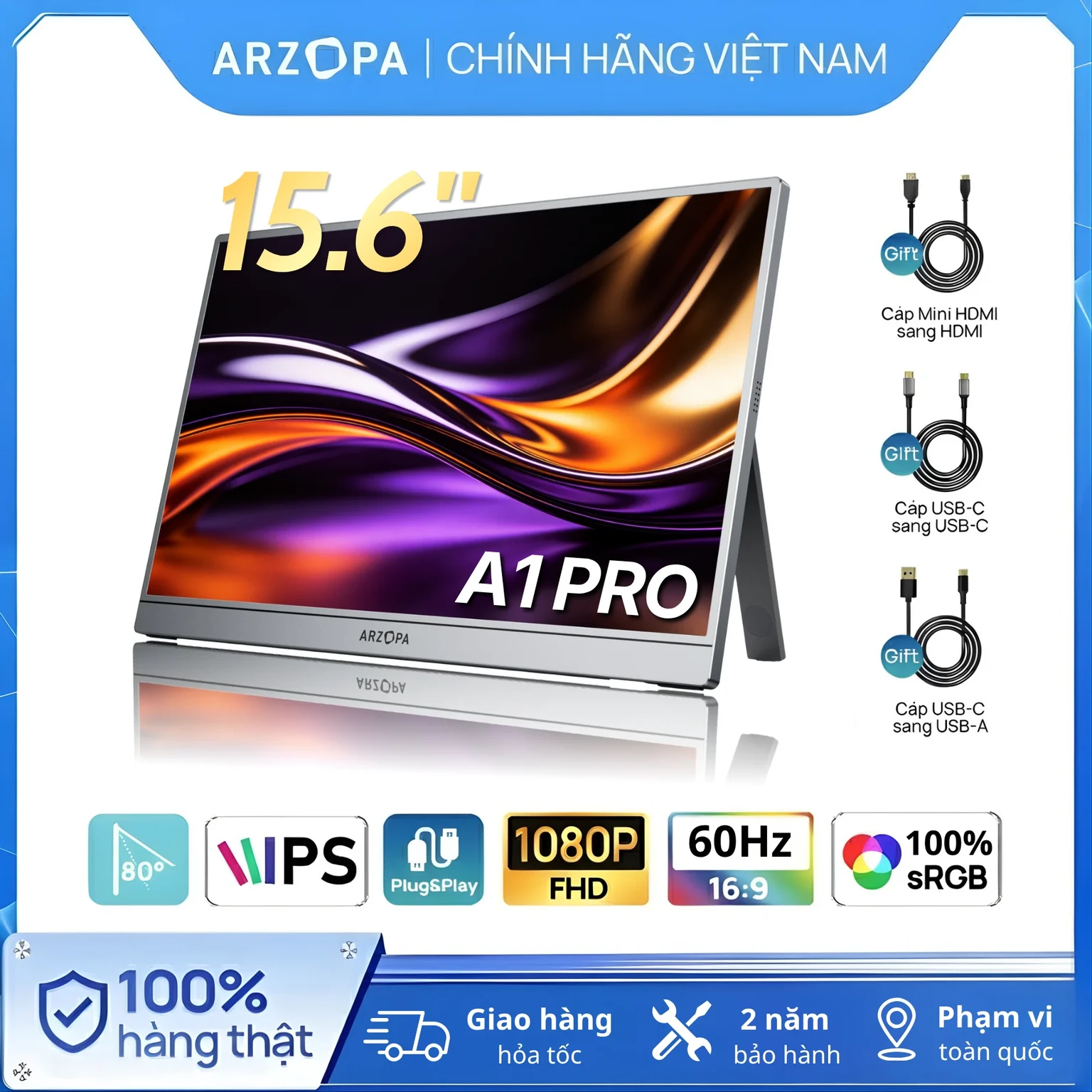 Màn hình di động ARZOPA A1 Pro 15.6 inch