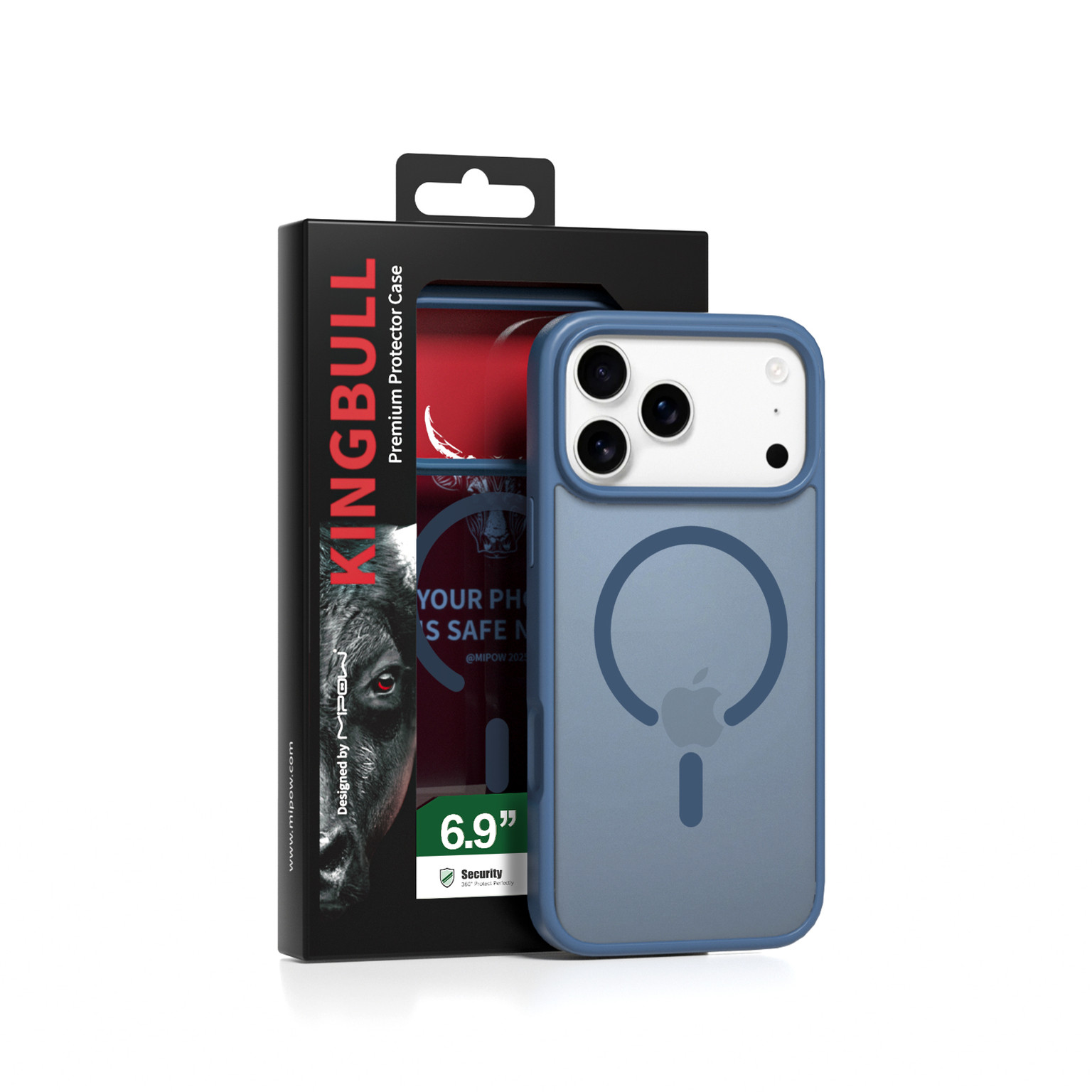 Ốp lưng Magsafe Mipow Kingbull MATTEX Silver iPhone 17 Pro Max