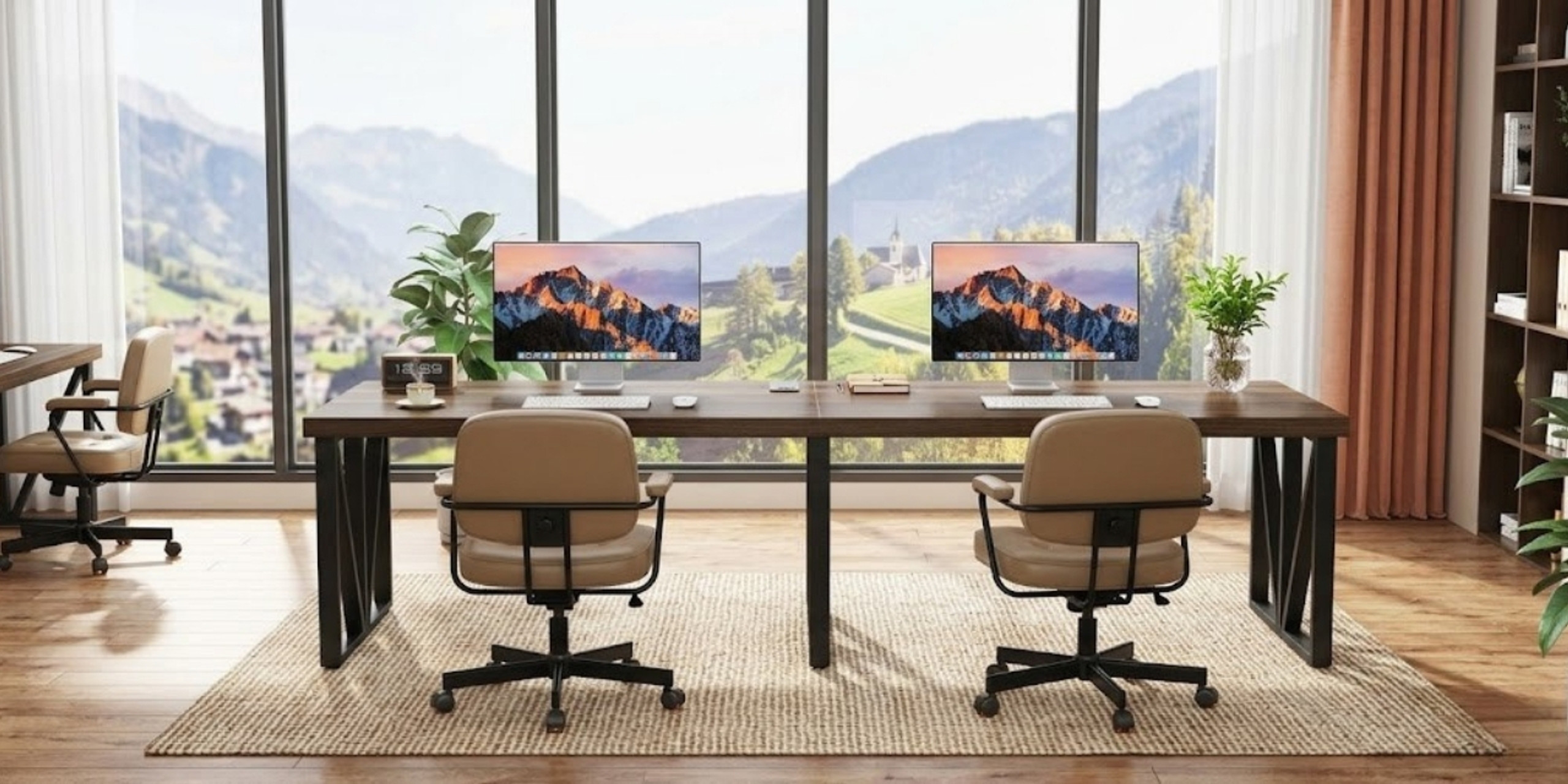 TOP 6 mẫu bàn làm việc 2m4 đẹp - Tối ưu không gian Coworking hiện đại