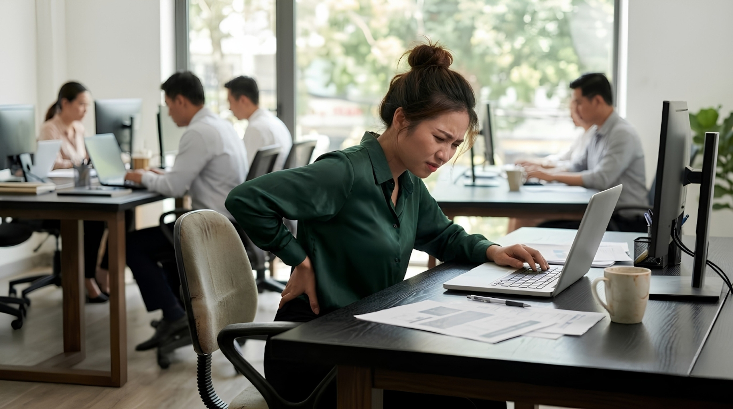 Ngồi nhiều đau lưng dưới: Nguyên nhân và giải pháp hiệu quả