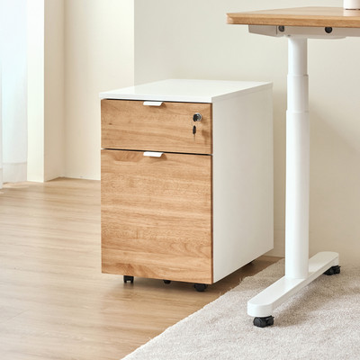 Combo Mặt Bàn Bamboo x Khung bàn Edge x Hộc tủ Alexa 2 Ngăn