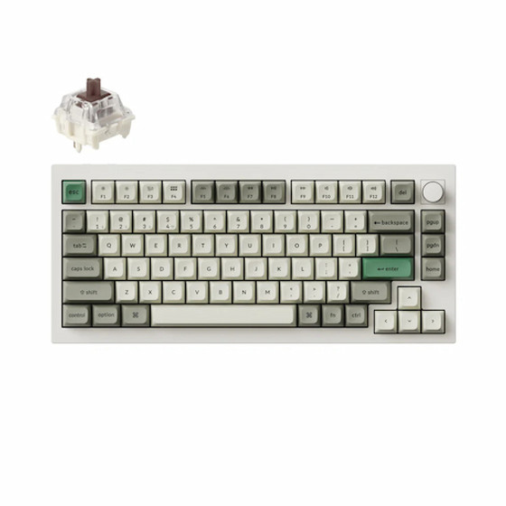 Bàn phím cơ Keychron Q1 Max QMK/VIA — Gateron Jupiter Brown Switch - Shell White - Mới, Full box, Chính hãng