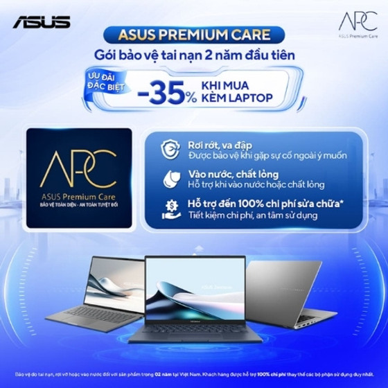 Gói dịch vụ bảo hành rơi vỡ Laptop Asus ADP-24M 24 tháng (Vivobook/ Vivobook S/ Zenbook/ Gaming Vivobook)