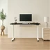 Mặt bàn 1400 x 700 x 25 mm - Gỗ MFC phủ Lacquered Laminate, màu đen - Khung trắng