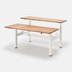 Mặt bàn 1500 x 620 x 25 mm - Gỗ Tràm tự nhiên, màu Acacia Natural - Khung trắng