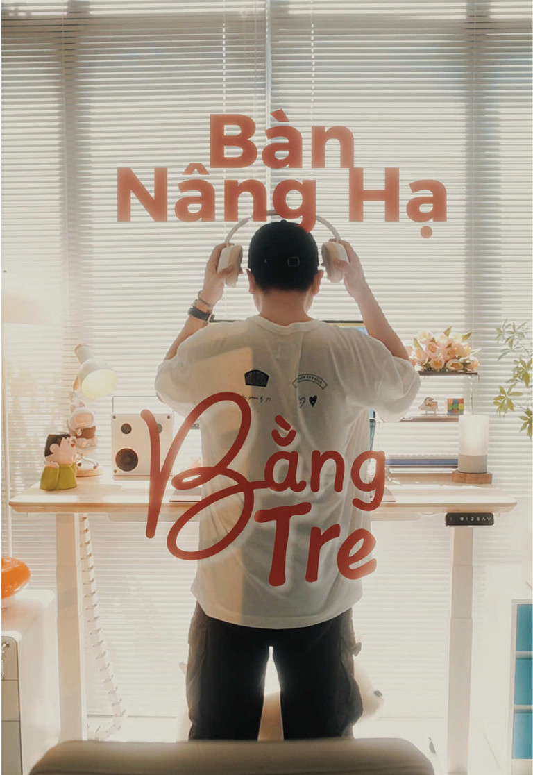 Review bàn nâng hạ bằng Tre của NiceDesign / Bamboo Fansi ✨ Mình đã từng rất thích màu trắng cho đến khi gặp Bamboo 😍 #nicedesign #bamboo #fansi #bannangha #smartdesk #workspace #desksetup #babenzreview #nhacobenz #fyp 