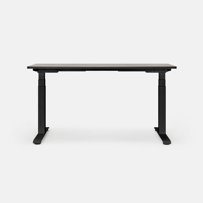 Bộ bàn nâng hạ Easy Leco — Mặt bàn 1200 x 600 x 22 mm - Gỗ sồi tự nhiên, màu Black Oak - Khung đen