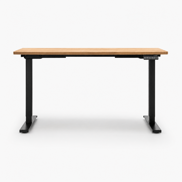 Bàn nâng hạ Easy Edge — Mặt bàn 1200 x 600 x 22 mm - Gỗ sồi tự nhiên, màu White Oak - Khung đen