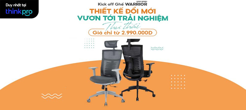 Ghế Công Thái Học WARRIOR Hero Series Đã Sẵn Hàng Để Trải Nghiệm Tại ThinkPro