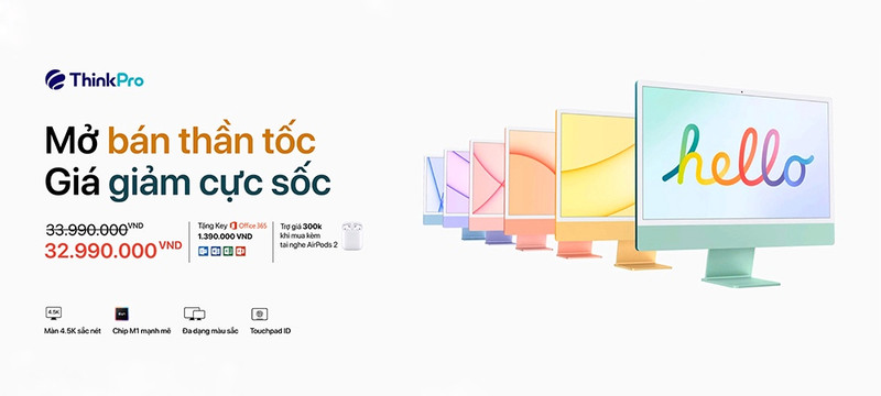 ThinkPro chính thức mở bán siêu phẩm iMac M1