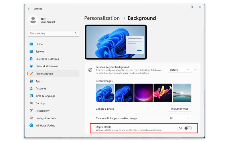 Windows 11 sẽ có thêm tính năng tạo chiều sâu cho hình nền nhờ AI