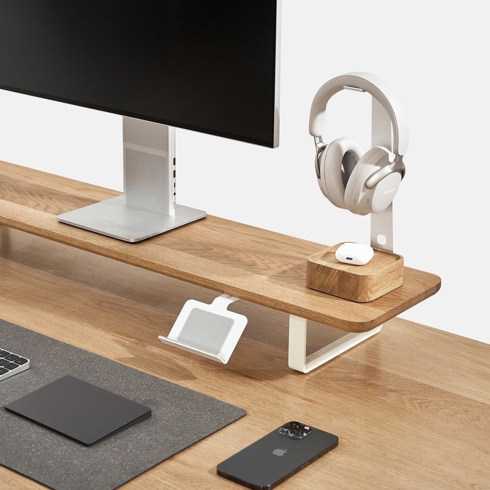 Giá đỡ Stream Deck gắn kệ màn hình - By NiceDesign (Trắng - Mới, Full box, Chính hãng)