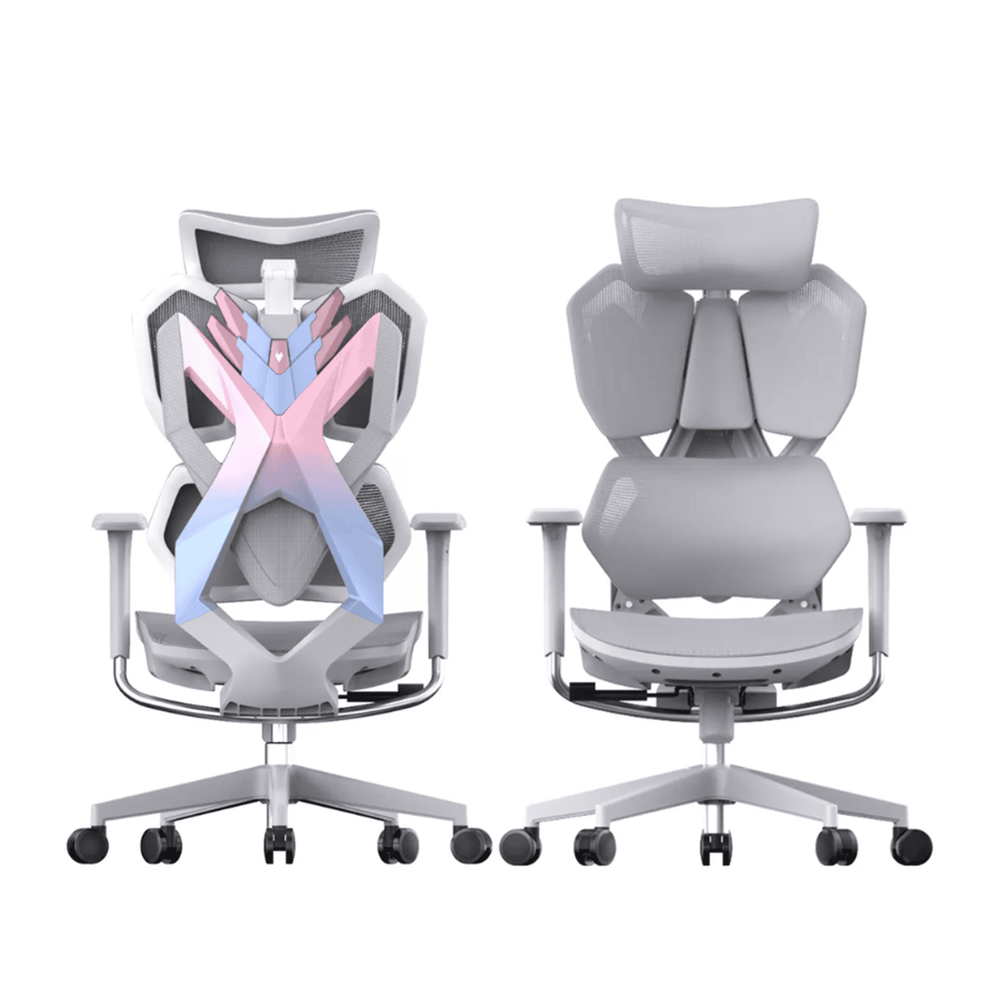 Ghế công thái học SIHOO Xiaoqi X5 - Ergonomic Gaming Chair (X5C - White - Pink - Mới, Full box, Chính hãng)