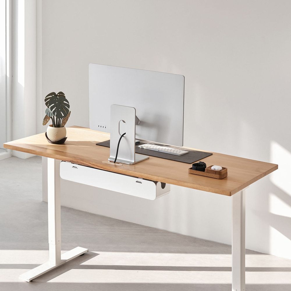 Bàn nâng hạ Fusion Edge - By NiceDesign (140x70cm - Khung đen - Mới, Full box, Chính hãng)