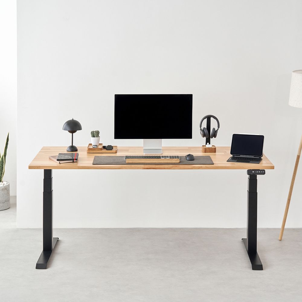 Bàn nâng hạ Taxua Fansi - By NiceDesign (180x75cm - Khung vuông trắng - Mới, Full box, Chính hãng)