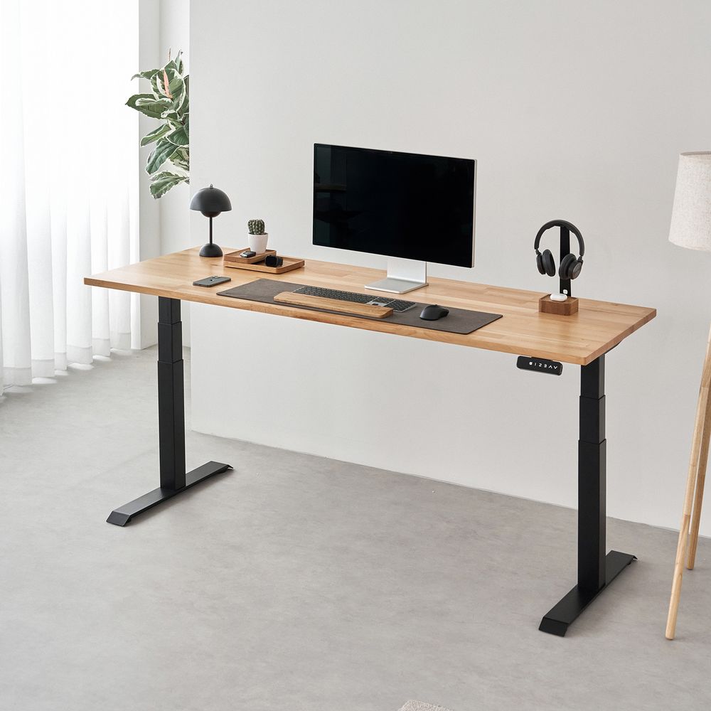 Bàn nâng hạ Taxua Fansi - By NiceDesign (180x75cm - Khung vuông trắng - Mới, Full box, Chính hãng)