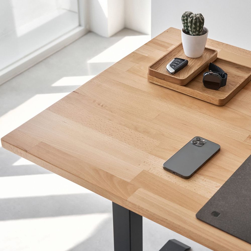 Bàn nâng hạ Taxua Fansi - By NiceDesign (180x75cm - Khung vuông trắng - Mới, Full box, Chính hãng)