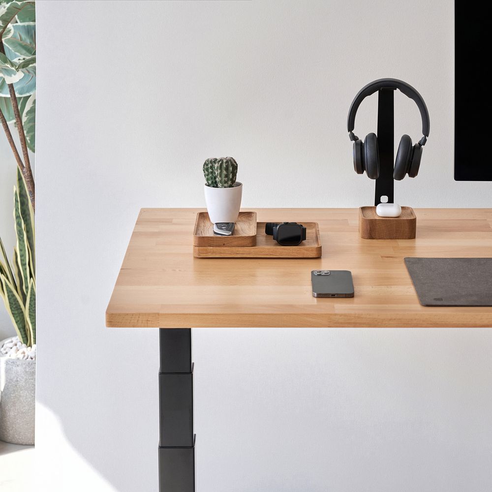 Bàn nâng hạ Taxua Fansi - By NiceDesign (180x75cm - Khung vuông trắng - Mới, Full box, Chính hãng)