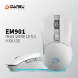 Hình ảnh thumbnail 2 của Chuột DareU EM901 RGB Wireless (Frost White - Mới, Full box, Chính hãng)