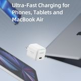 Hình ảnh thumbnail 2 của Củ sạc nhanh Innostyle MiniCube Gan II 3WPD/QC3.0 (Trắng - Mới, Full box, Chính hãng)