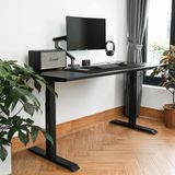 Hình ảnh thumbnail 2 của Bàn làm việc nâng hạ HyperWork ATLAS (Mặt Bàn Đen - 160x75x2.5cm - Khung đen - Mới, Full box, Chính hãng)