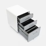 Hình ảnh thumbnail 5 của Hộc tủ tài liệu 3 ngăn The Leaf Plus (3 Ngăn - Grey - White - Mới, Full box, Chính hãng) (NDFC23LEAF10)