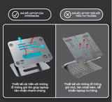 Hình ảnh thumbnail 9 của Giá đỡ laptop HyperWork L1 (Xám - Mới, Full box, Chính hãng)