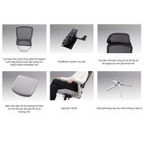 Hình ảnh thumbnail 5 của Ghế Văn Phòng Gami Core (All Black - Mới, Full box, Chính hãng)