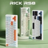 Hình ảnh thumbnail 5 của Bàn phím cơ Riccks RS8 (HMX Cheese Pink Switch - Retro - Mới, Full box, Nhập khẩu)