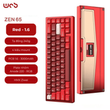 Hình ảnh thumbnail 1 của Bàn Phím cơ WOB Zen65 Limited Edition (PCB 1.6mm, Plate Aluminum, RGB, 3 Mode - Red - Mới, Full box, Nhập khẩu)