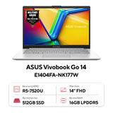 Hình ảnh thumbnail 1 của Asus Vivobook Go 14 E1404FA-NK177W - R5 7520U, 16GB, 512GB, FHD